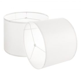  VEVOR doblámpaernyő 2 szett, 33 cm felül x 33 cm alul x 25 cm magas, közepes dob alakú vászonlámpaernyő, csere lámpaernyő asztali lámpákhoz, állólámpákhoz, függőlámpákhoz, egyszerű összeszerelést igényel (törtfehér)