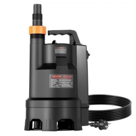   VEVOR 690W-os merülő szivattyú, 17500 l/h, PP-GF20 merülő szennyvízszivattyú szennyezett tisztavízhez automatikus úszókapcsolóval, hosszú kábellel, 9 m maximális emelőmagassággal, medencékhez, kerthez, tóhoz, elárasztott területek