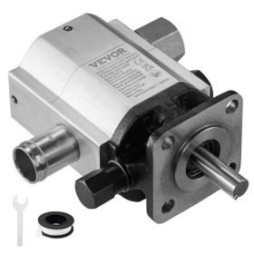   VEVOR hidraulikus rönkhasító szivattyú, 60,6 l/perc, 2 fokozatú, 27,6 MPa rönkhasító szivattyú, 2,54 cm bemenet, 1,27 cm NPT kimenet, 3600 RPM alumínium hidraulikus fogaskerék szivattyú, kis motorra szerelhető rönkhasítókhoz, hóek