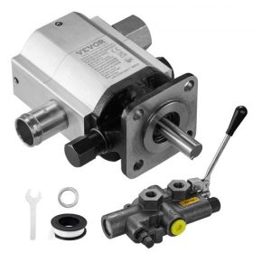   VEVOR Hidraulikus Fahasító Szivattyú Készlet, 60.6 L/perc, 2 Fokozatú 27.6MPa Alumínium Hidraulikus Fogaskerék Szivattyú, Szeleppel 2.54 cm Bemenet 1.27 cm NPT Kimenet 3600 RPM, Kis Motorra Szerelhető Fahasítókhoz