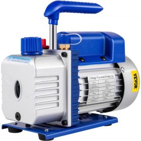   VEVOR 183 L/perc (3CFM) 246W (1/3HP) vákuumszivattyú Vákuumszivattyú 117 L/perc (1.8CFM) 1 fokozatú hűtő vákuumszivattyú Vákuumkamra 1440RPM R12, R22 vagy R134a hűtőközeggel történő vákuumszivattyúzáshoz
