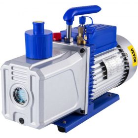   VEVOR vákuumszivattyú 717 L/perc (12CFM) 746W (1HP) Kétfokozatú forgólapátos vákuumszivattyú 3 x 10⁻¹ Pa Ultimate HVAC forgódobos automatikus klíma hűtőközeg vákuumszivattyú, gépjárműjavításhoz, vákuumszíváshoz