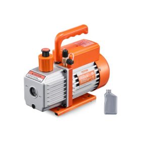   VEVOR vákuumszivattyú, 233 l/perc (4 CFM), HVAC egyfokozatú forgólapátos vákuumszivattyú, R134a R22 R410a rendszerekhez, autóklíma vákuumszivattyú készlet olajpalackkal, autóklíma karbantartásához, gyanta gáztalanításához