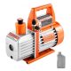 VEVOR vákuumszivattyú, 100 L/perc, HVAC egyfokozatú forgólapátos AC vákuumszivattyú, R134a R22 R410a rendszerekhez, olajpalackkal, 4 pólusú motorral, 5 Pa, gépjármű klímaberendezések karbantartásához, gyanta gáztalanításához