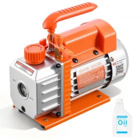   VEVOR vákuumszivattyú, 3,5 CFM 99 L/perc, HVAC egyfokozatú forgólapátos AC vákuumszivattyú, R134a R22 R410a rendszerekhez, 4 pólusú motor, gépjárművek klímaberendezéseinek karbantartásához, gyanta gáztalanításához, olajjal együtt