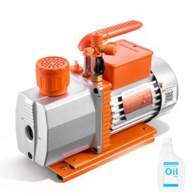   VEVOR vákuumszivattyú, 7 CFM 198 L/perc, HVAC kétfokozatú forgólapátos AC vákuumszivattyú, R134a R22 R410a R1234YF R32 hűtőközeghez, 4 pólusú motor, gépjárművek klímaberendezéseinek karbantartásához, gyanta gáztalanítás, olajjal e
