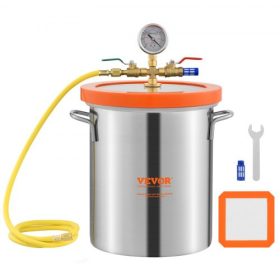   VEVOR vákuumkamra, edzett üvegfedél, vákuum 11,4 l, gáztalanító kamra, szilikon