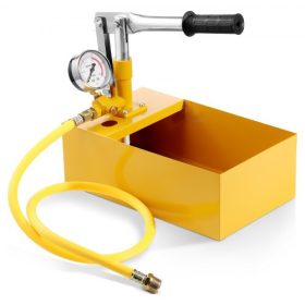   VEVOR hidrosztatikus tesztszivattyú, max. 25 bar/362 PSI, egyszelepes hidraulikus kézi víznyomásmérő készlet mérőórával, 5 literes víztartállyal, 1 m tömlővel és 1,27 cm-es külső menetes csatlakozóval csővezetékhez