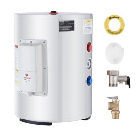   VEVOR elektromos vízmelegítő, 10 gallonos tartályos azonnali melegvíz-melegítő, 1,6 kW-os átfolyós vízmelegítő LED kijelzővel, gombos vezérléssel, IPX4 vízálló oldalsó csatlakozással, igény szerinti fűtőberendezések zuhanyzóhoz, f