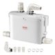 VEVOR darálós szivattyú, 500 W, 110 l/perc (29 GPM) áramlás, 26 láb/8 m emelőmagasság, darálós szennyvíz WC szivattyú 4 vízbemenettel, szennyvízelvezető felöblítő gép konyhába, pincébe, zuhanyzóba, mosogatóba, mosókonyhába, fürdők