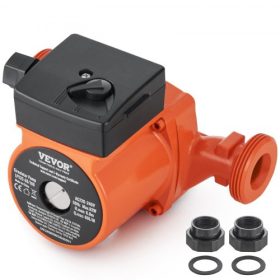   VEVOR LPS25-6S-180 melegvíz keringető szivattyú, 220V, 92W 60LPM melegvíz keringető szivattyú, 38 mm (1,5") menetes NPT 3 sebességes keringető szivattyú, csendes működésű keringető szivattyú otthoni vízmelegítő rendszerhez