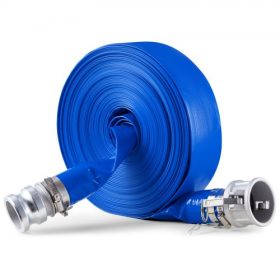   VEVOR visszamosó tömlő, 51 mm (2 hüvelyk) x 30,5 m (100 láb), kék, kiváló minőségű PVC tömlő, bilincsekkel, bütyökzárral, alumínium szerelvényekkel, különféle szivattyúkhoz, szennyvízkezeléshez, vízszállításhoz és egyéb mezőgazdas