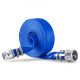 VEVOR visszamosó tömlő, 38 mm (1,5 hüvelyk) x 15,2 m (50 láb), kék, kiváló minőségű PVC tömlő, bilincsekkel, bütyökzárral, alumínium szerelvényekkel, különféle szivattyúkhoz, szennyvízkezeléshez, vízszállításhoz és egyéb mezőgazda