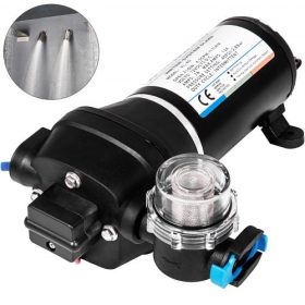   VEVOR víznyomásos membránszivattyú, 12 V-os FL-40 nagynyomású membránszivattyú, 2,7 bar (40 PSI) automatikus önfelszívó vízszivattyú, 17 l/perc párásító permetező membránszivattyú lakókocsihoz, hajóhoz, lakókocsihoz, kerthez