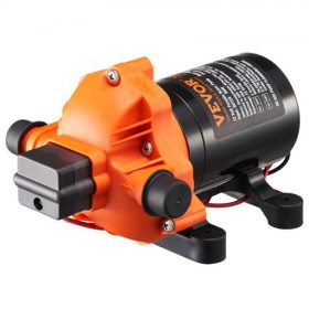   VEVOR 12 V-os membránszivattyú, 3 GPM (11,36 l/perc), 3 kamrás 12 voltos egyenáramú vízszivattyú automatikus nyomáskapcsolóval 2,7-6,9 bar (40-100 PSI) állítható, 3,4 bar (50 PSI), 12,7 mm-es (1/2") MNPT csatlakozó, lakókocsihoz,