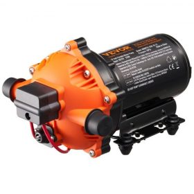  VEVOR 12 V-os membránszivattyú, 5 GPM (18,93 l/perc), 5 kamrás 12 V-os egyenáramú vízszivattyú automatikus nyomáskapcsolóval 2,7-6,9 bar (40-100 PSI) állítható, 12,7 mm-es (1/2") MNPT csatlakozóval, mezőgazdasági öntözéshez, építé