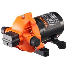   VEVOR 12 V-os membránszivattyú, 3,5 GPM (13,25 L/perc), 3 kamrás 12 voltos egyenáramú vízszivattyú automatikus nyomáskapcsolóval 2,7-6,9 bar (40-100 PSI) állítható, 3,4 bar (50 PSI), 12,7 mm-es (1/2") MNPT csatlakozó, lakókocsihoz