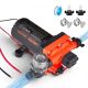 VEVOR lakókocsi vízpumpa, 12V DC 6 GPM (22,7 L/perc), 4 kamrás, önfelszívó membrános vízpumpa automatikus nyomáskapcsolóval, 70 PSI max. nyomás, igény szerint lakókocsikhoz, lakókocsikhoz, hajókhoz, jachtokhoz, autómosáshoz