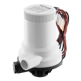   VEVOR csónakos szivattyú, 12V 101 l/perc (1600 GPH) egyenes csónakos levegőztető szivattyú kettős bemenettel, ABA házzal és levehető motorbetéttel, korrózióálló csónakos/csali szivattyú édesvízhez és sósvízhez