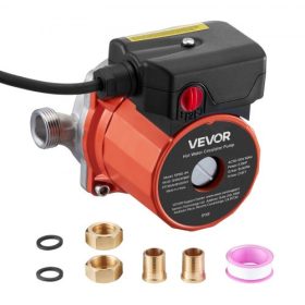   VEVOR melegvíz-keringető szivattyú, 38 l/perc, azonnali keringető keringető szivattyúrendszer, 3 sebességfokozatú szabályozás, 100 W, AC 220-240 V, G3/4 hüvelykes - G1/2 hüvelykes adapter, rozsdamentes acél fej, vízmelegítő rendsz