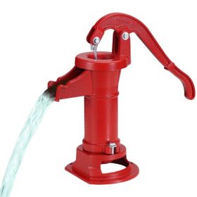   VEVOR Antik kút kézi kancsó szivattyú, 7,6 m maximális emelés, öntöttvas kézi kézi vízszivattyú ergonomikus fogantyúval G1-5/8" Könnyű telepítés, régimódi kültéri otthoni kerti tógazdasághoz, piros