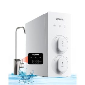   VEVOR fordított ozmózis rendszer, 600 GPD 8 fokozatú tartály nélküli fordított ozmózis vízszűrő, NSF tanúsítvánnyal rendelkező TDS-csökkentés, mosogató alatti vízszűrő rendszer intelligens kijelzős csapteleppel, 2:1 tisztaság/lefo