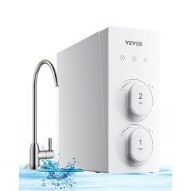   VEVOR fordított ozmózis rendszer, 400 GPD 8 fokozatú tartály nélküli fordított ozmózis vízszűrő, NSF tanúsítvánnyal rendelkező mosogató alatti vízszűrő rendszer, 2:1 arányú tisztaságú a lefolyóba, csökkenti a TDS-t, az ólmot, a kl