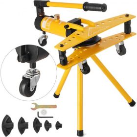   VEVOR kézi hidraulikus csőhajlító gép 10 tonnás kézi hidraulikus csőhajlító gép 1/4"-1" átmérőjű 6 matrica fűtéshez és csőépítéshez