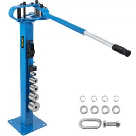   VEVOR kompakt fémhajlító, kézi, padlóhoz, 7 db-os szerszám, 1-3"-os fém talapzat, tömör nyél, teleszkópos, 117,2 cm-es nyél, rúdcső, acél, vas, kovácsoltvas, sárgaréz, réz formázásához