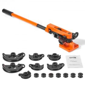   VEVOR csőhajlító, 3/8"-tól 1"-ig OD kézi csőhajlító 7 hajlító szerszámmal, 180°-os réz alumínium csövek hajlító szerszámok légkondicionáláshoz, hűtőgép autójavításhoz