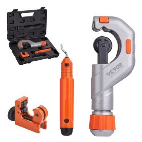   VEVOR 3 db-os csővágó készlet - Nagy teherbírású csővágó 3/16"-2" külső átmérővel, mini csővágó 1/8"-7/8" és sorjázó szerszám, professzionális, végső csővágó készlet rozsdamentes acélhoz, rézhez, alumíniumhoz és műanyag csövekhez