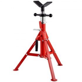   VEVOR V-fejű csőállvány 1/8"-12" kapacitás, állítható magasság 610mm-1067mm, csőemelő állványok 1134kg teherbírással, hordozható összecsukható csőállványok, szénacél test a fokozott tartósságért