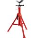 VEVOR V fejű csőállvány 1/8"-12" kapacitás, állítható magasság 28 "-52", csőcsatlakozó állvány 2500 lb. Terhelhetőség, hordozható összecsukható csőállványok, szénacél test tartósabb