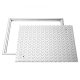 VEVOR aknafedél kerettel, 600 x 600 mm-es négyzet alakú emésztőgödör fedéllel és talppal, nagy teherbírású, csúszásmentes szénacél lefolyócsatorna-ellenőrző nyílás, járdákhoz, kertekhez