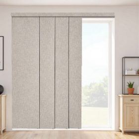   VEVOR Panel Sínes Rolók, Kihúzható Sín 116 cm-től 218 cm Szélesig, Levágható Panel Függönyök Akár 243 cm Magasságig, Függőleges Sötétítő Panel Rolók Tolóajtókhoz, Teraszajtók, Helyiségelválasztó, Ablakok, Barna