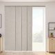 VEVOR Panel Sínes Rolók, Kihúzható Sín 116 cm-től 218 cm Szélesig, Levágható Panel Függönyök Akár 243 cm Magasságig, Függőleges Sötétítő Panel Rolók Tolóajtókhoz, Teraszajtók, Helyiségelválasztó, Ablakok, Barna